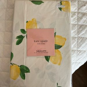 Kate Spade 70” round lemon tablecloth